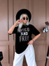 T-krekls "WILD AND FREE 5202" - melns